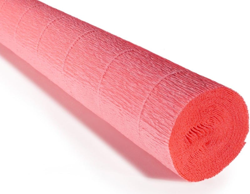 LCREATE LCREATE LCREATE Cartotecnica Rossi 140g 10 Inch Wide 8.2ft Long Italian Crepe Paper Rollfor Wedding Ceremony Various Large Festivals Decoration (Fleshy Pink（901）) - Image 1